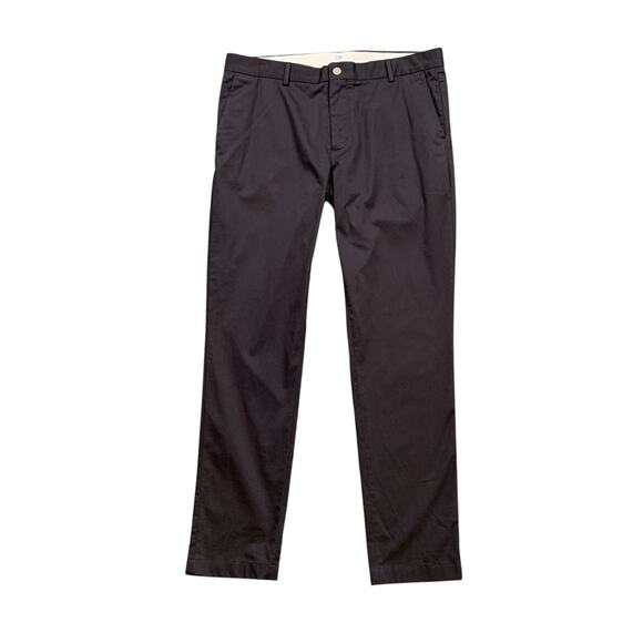 Spoke Pants Mens 34 Charcoal Cotton Stretch Regular Fit Flat Front Chino Trouser - Picture 1 of 11